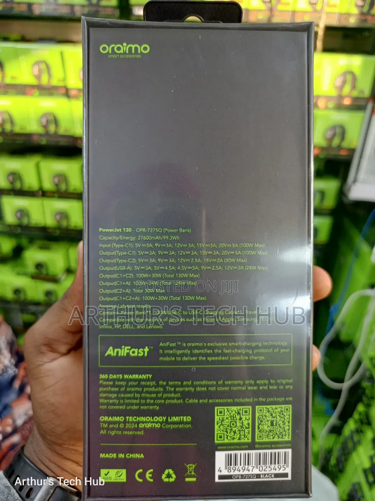 Oraimo Powerjet 130w 27600mah Laptop Power Bank