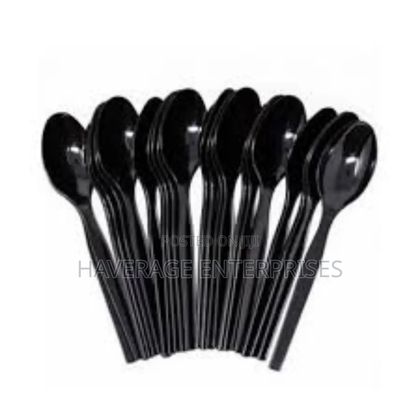 Black Disposable Plastic Spoons/Forks- 6 Inches (500pces)