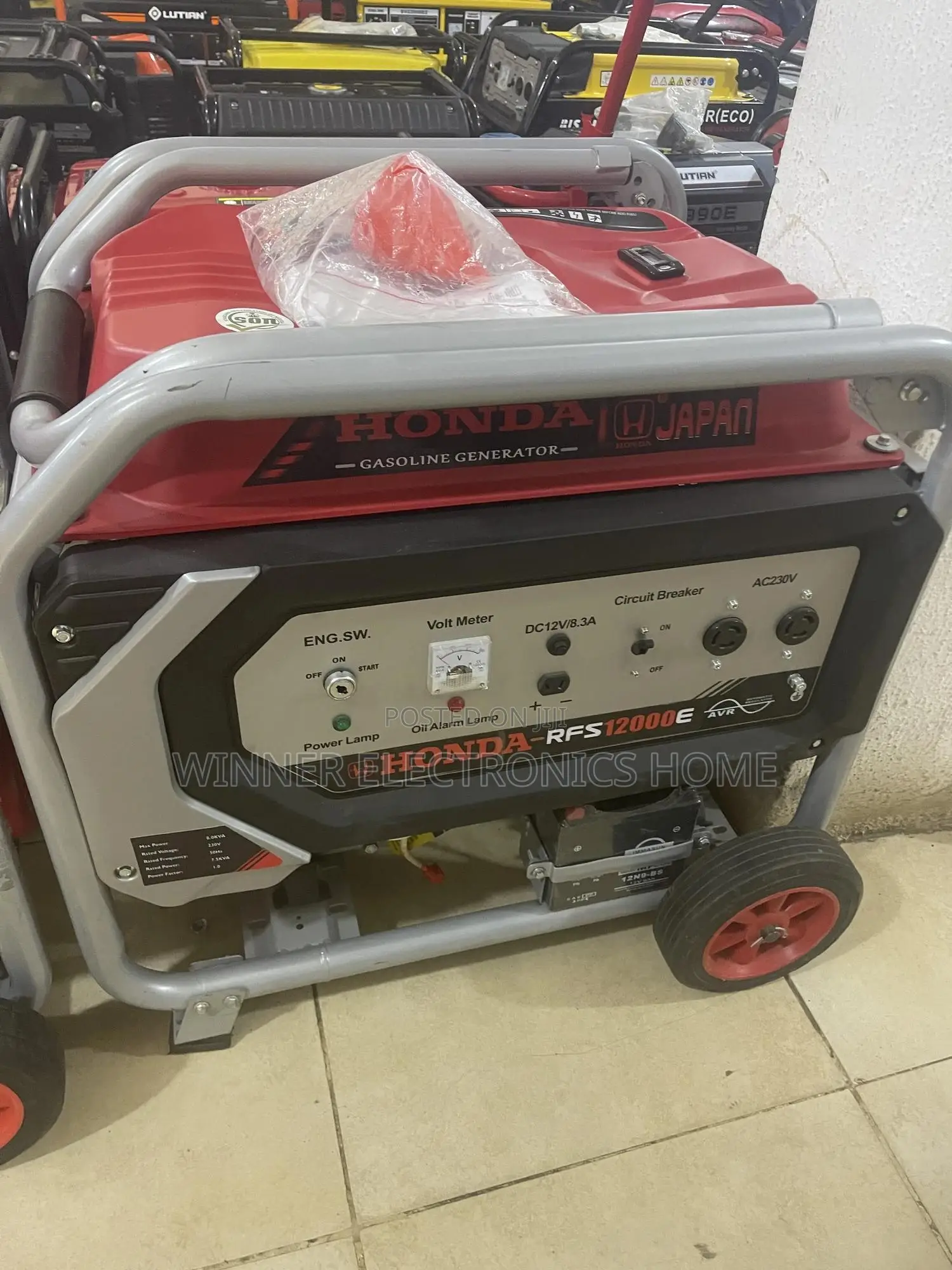 Honda Japan 8kva Automatic 100 % Copper Coil Strong Generator
