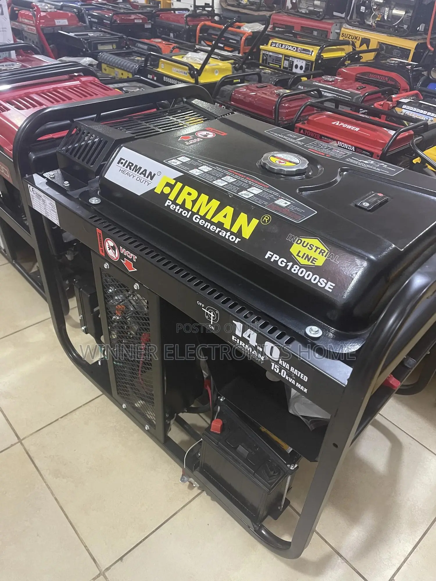 Firman 15kva Noiseless Petrol 100% Copper Coil Generator