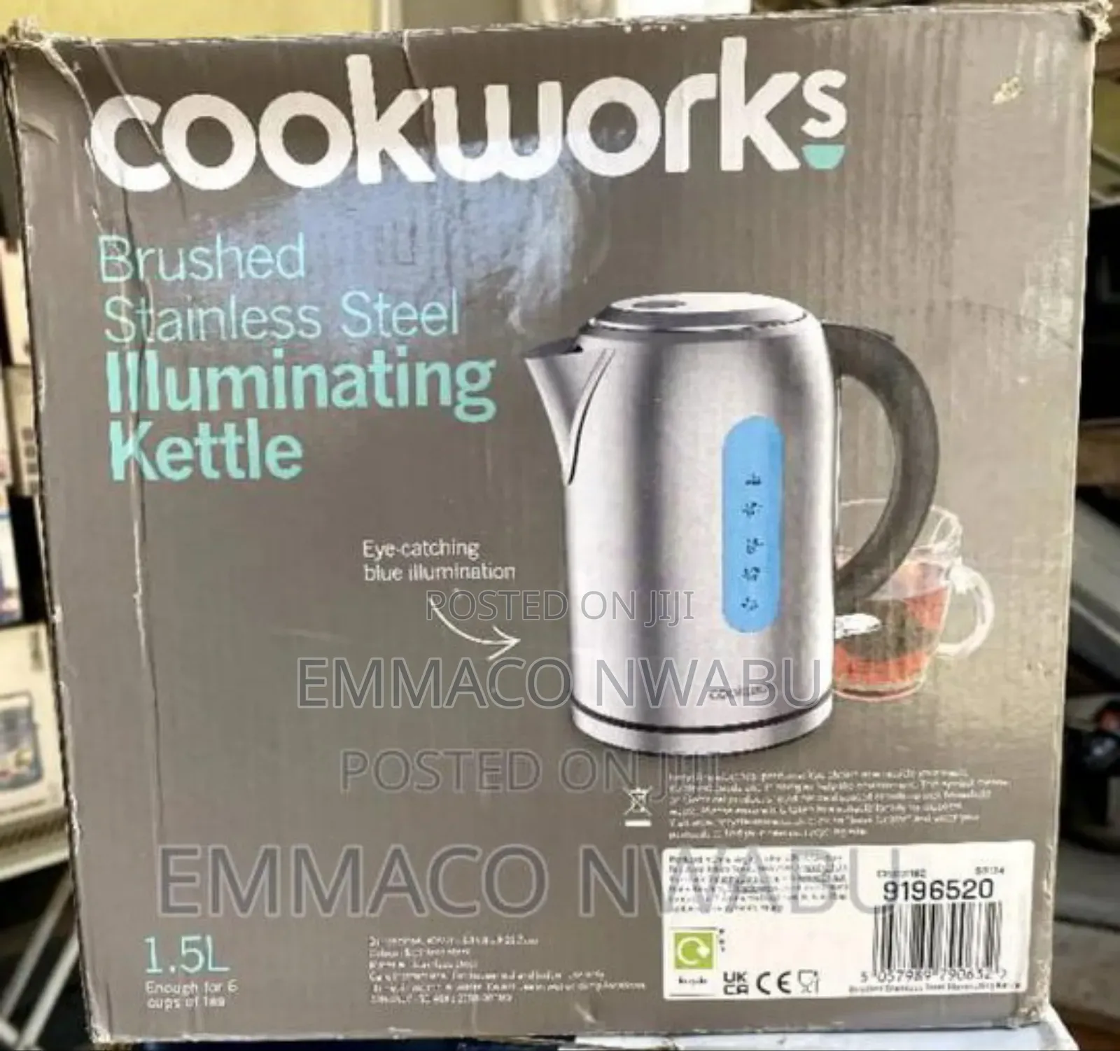 Cookworks Stainless Steel Illuminated Kettle