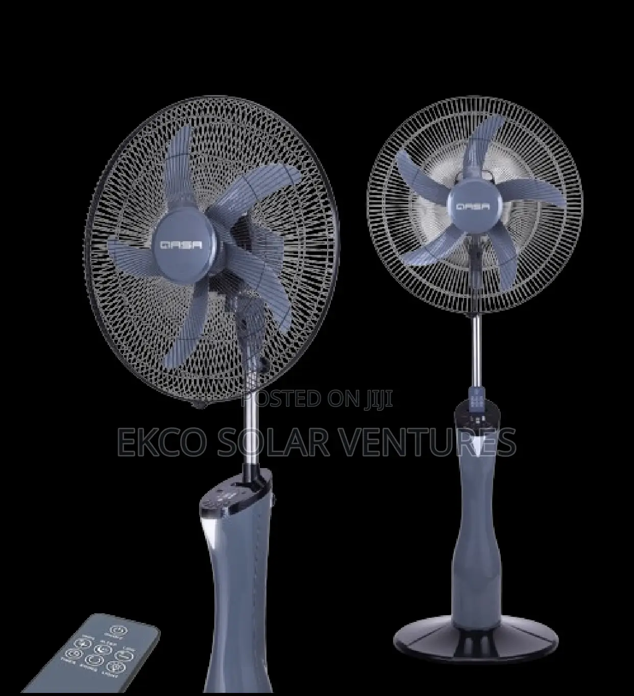 Qasa Rechargeable Fan QRF-7918 Vigor (Ash Color)