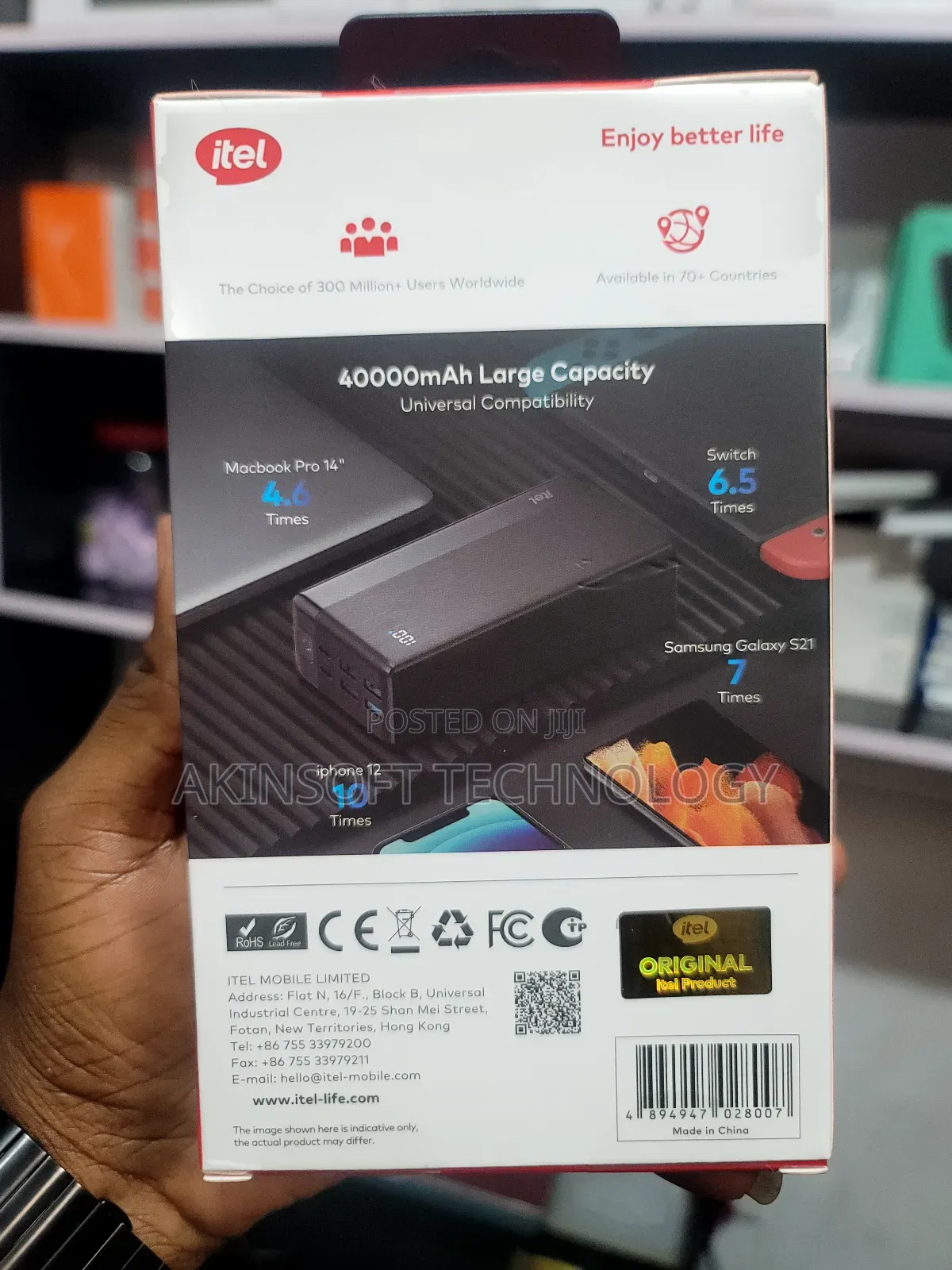 Itel 40000mah Powerbank