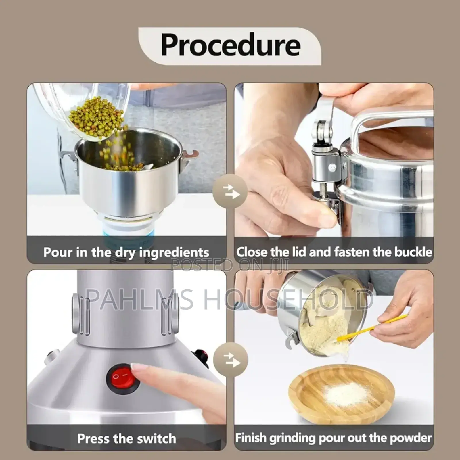 200g Electric Grain,Spice, Cereal Grinder