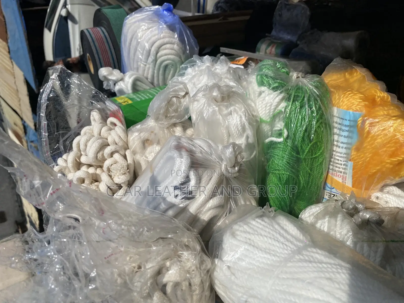 Grey/Offwhite Pipping Cotton Braided Upholstery/Hanging Rope