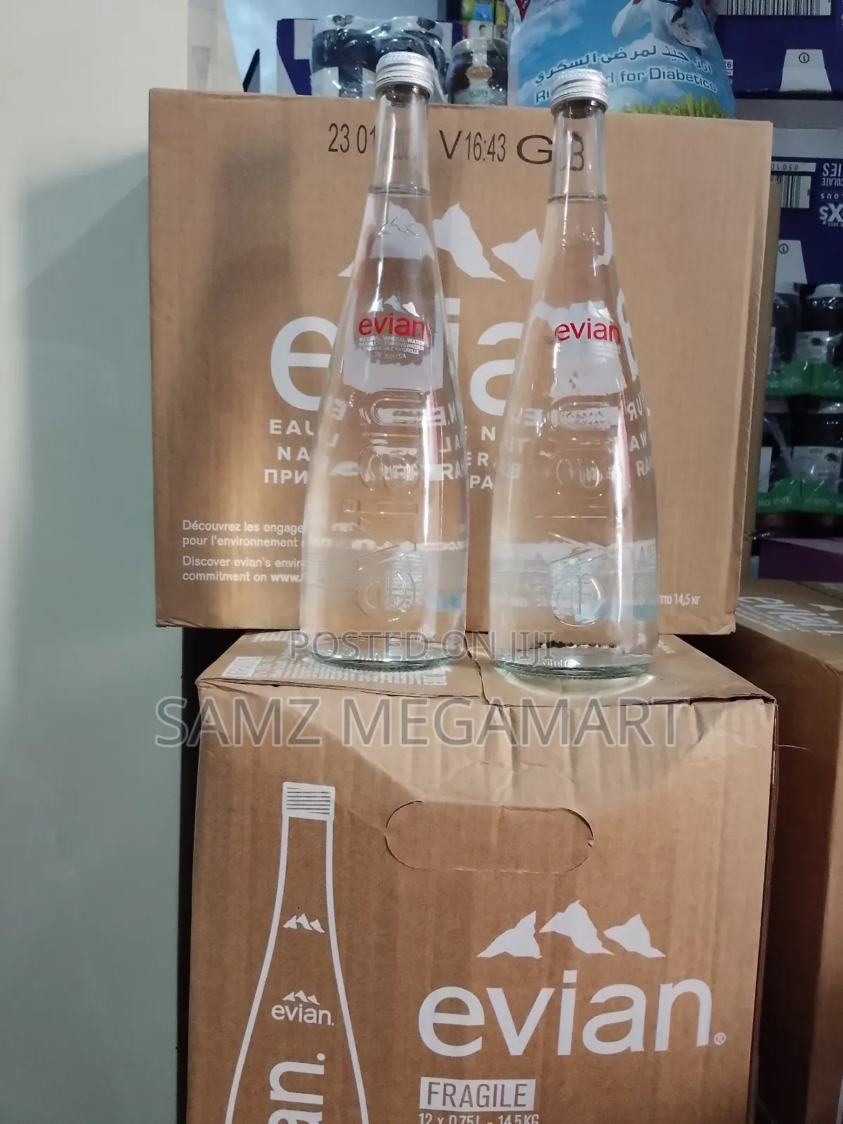 Evian Natural Mineral Water 12x75cl