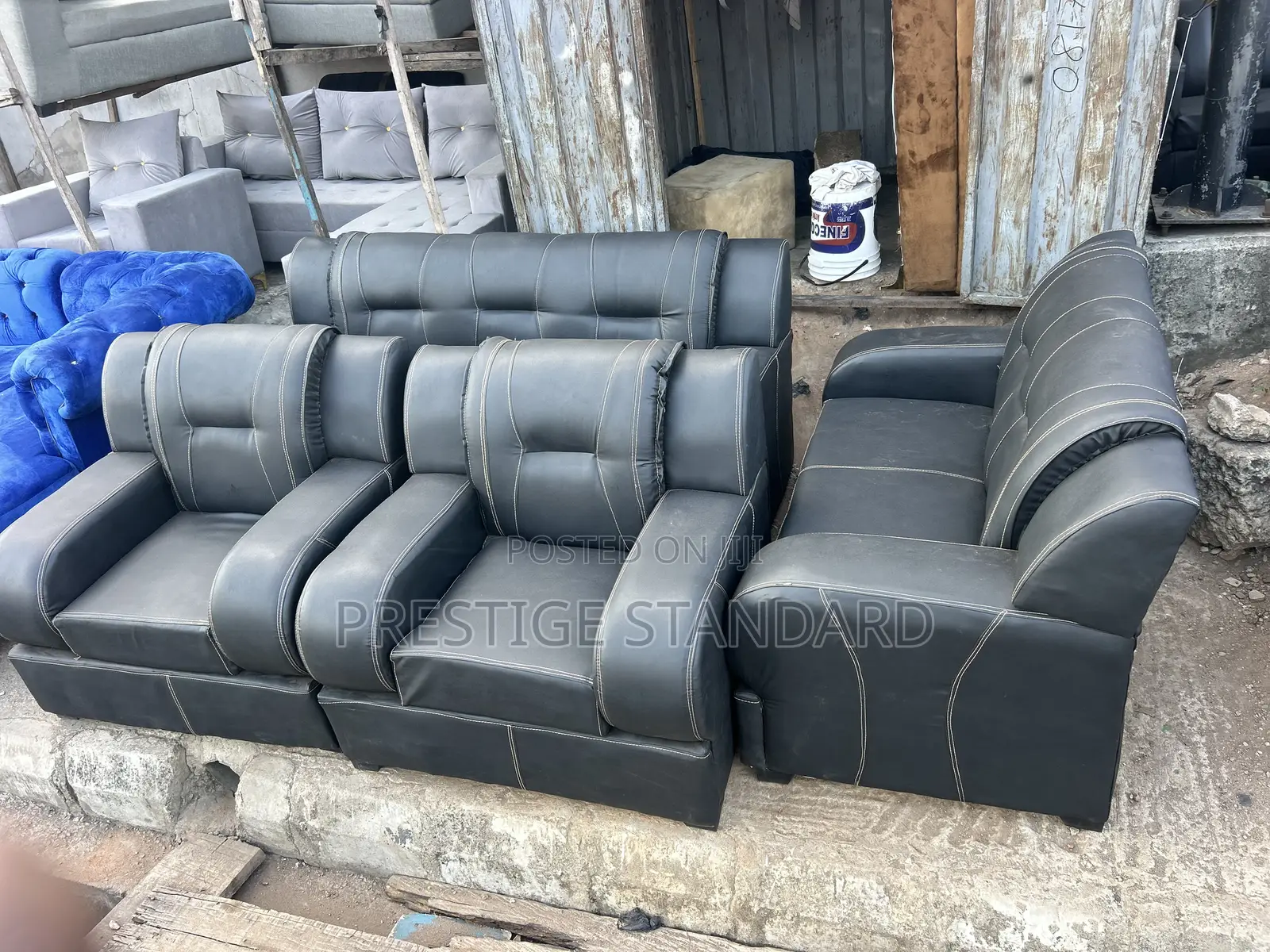A Standard Leather Sofa