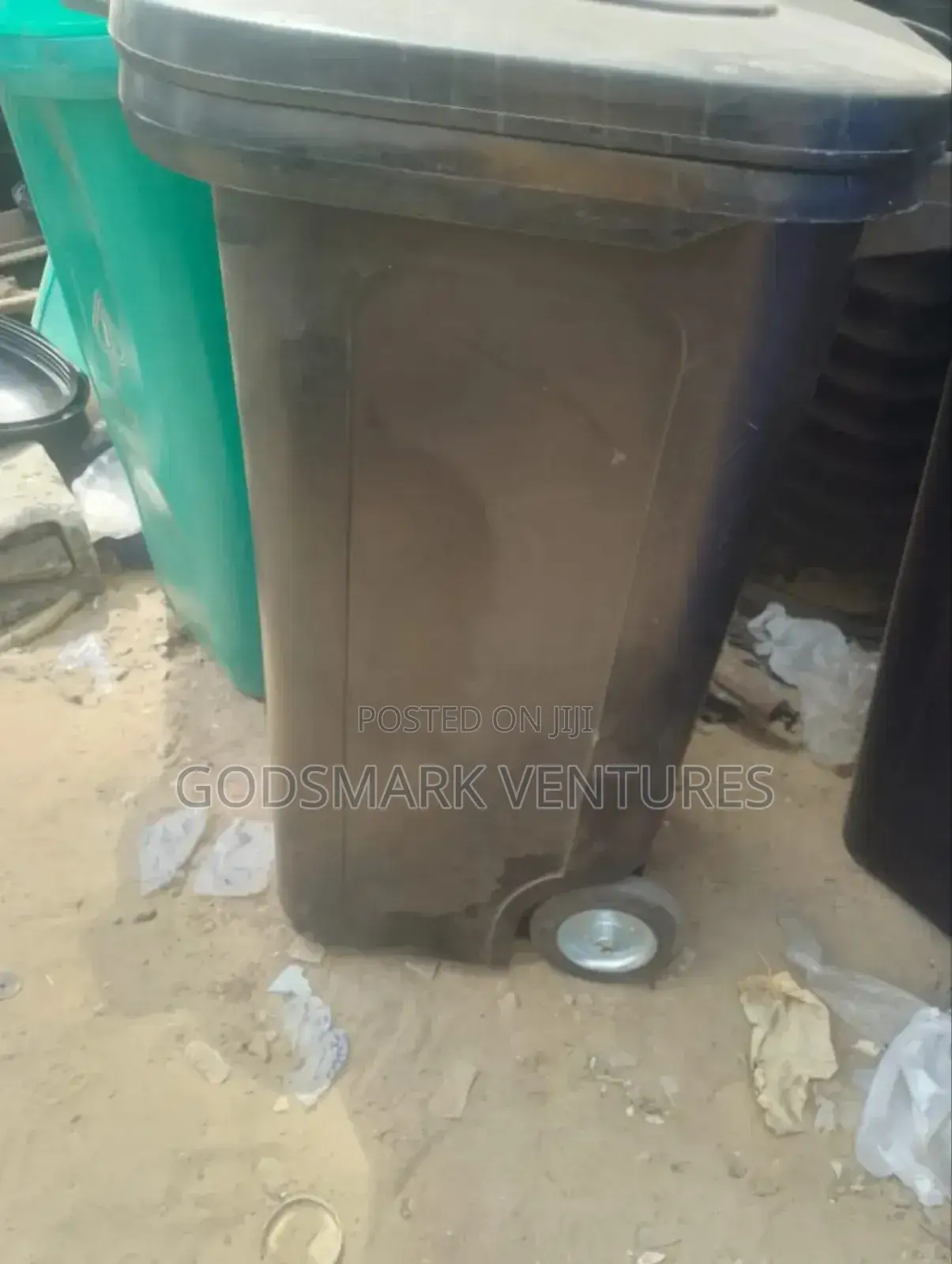 240 Litres of Dustbin With Iron Tyres.