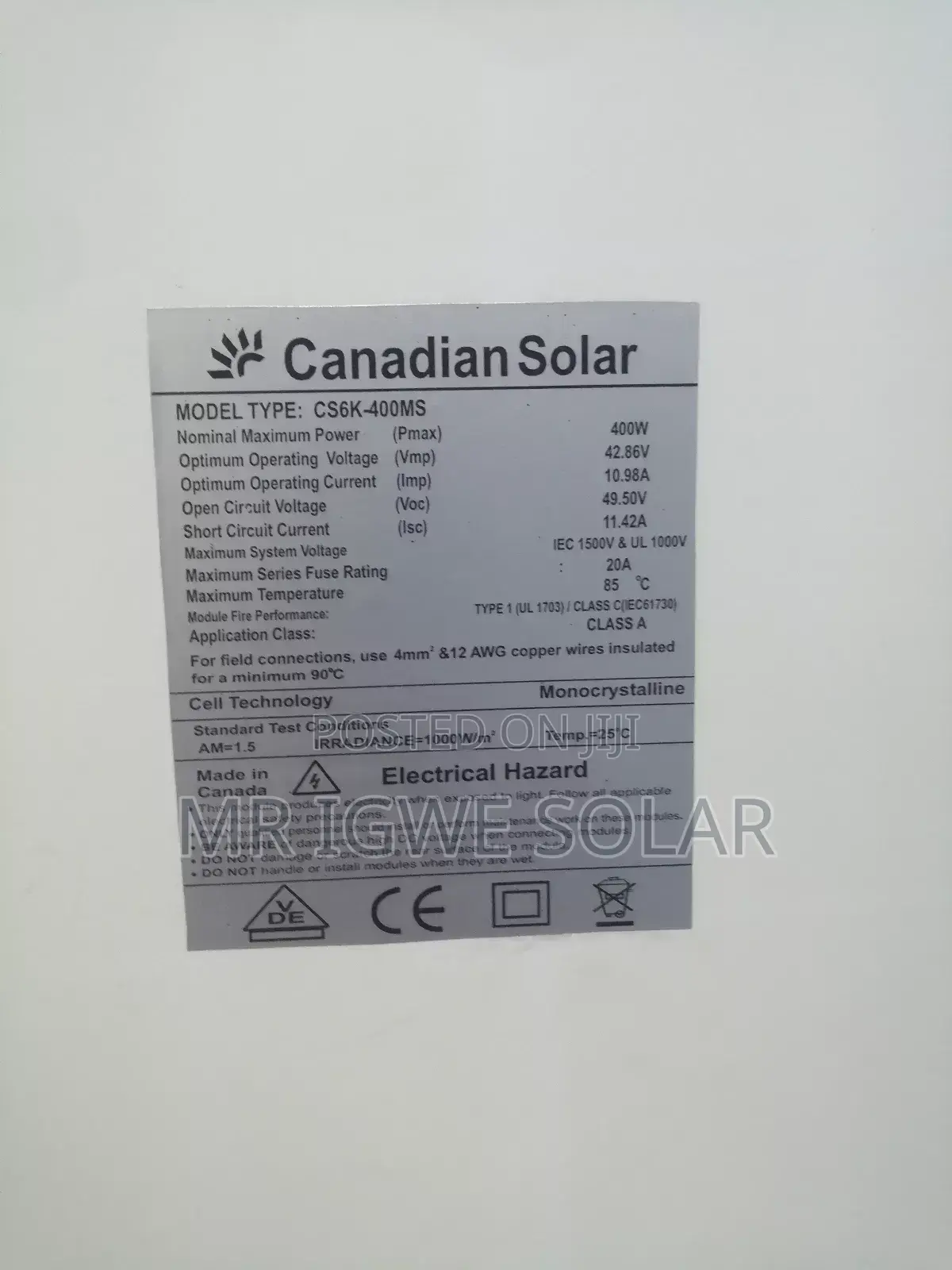 400watts Solar Panels