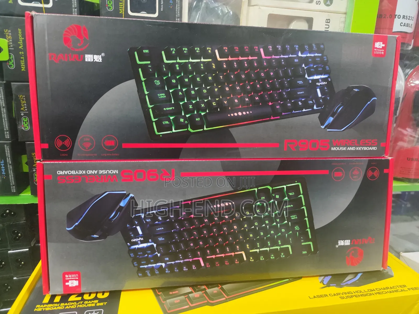 Raiku R905 RGB Wireless Keyboard and Mouse With Backlight