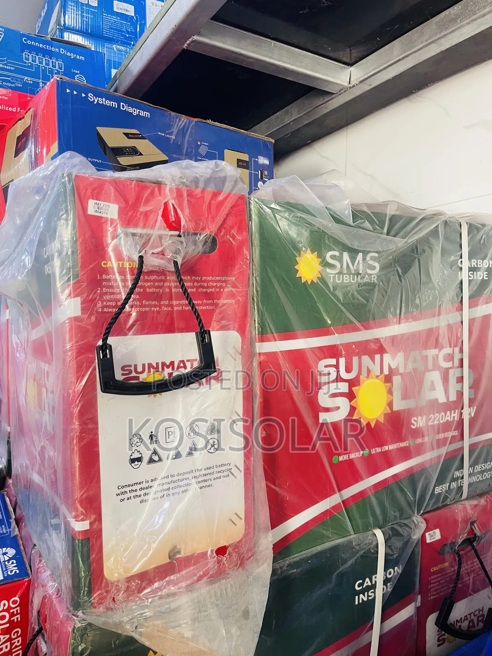 220ah 12v SMS Sunmatch Solar Tubular Battery