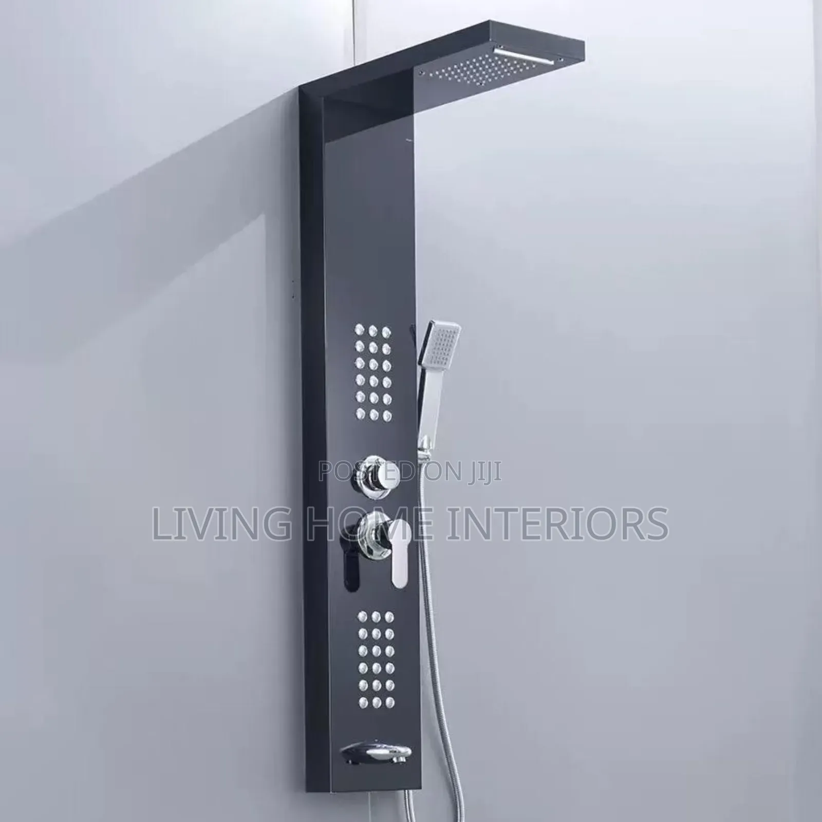 Matte Black Power Shower