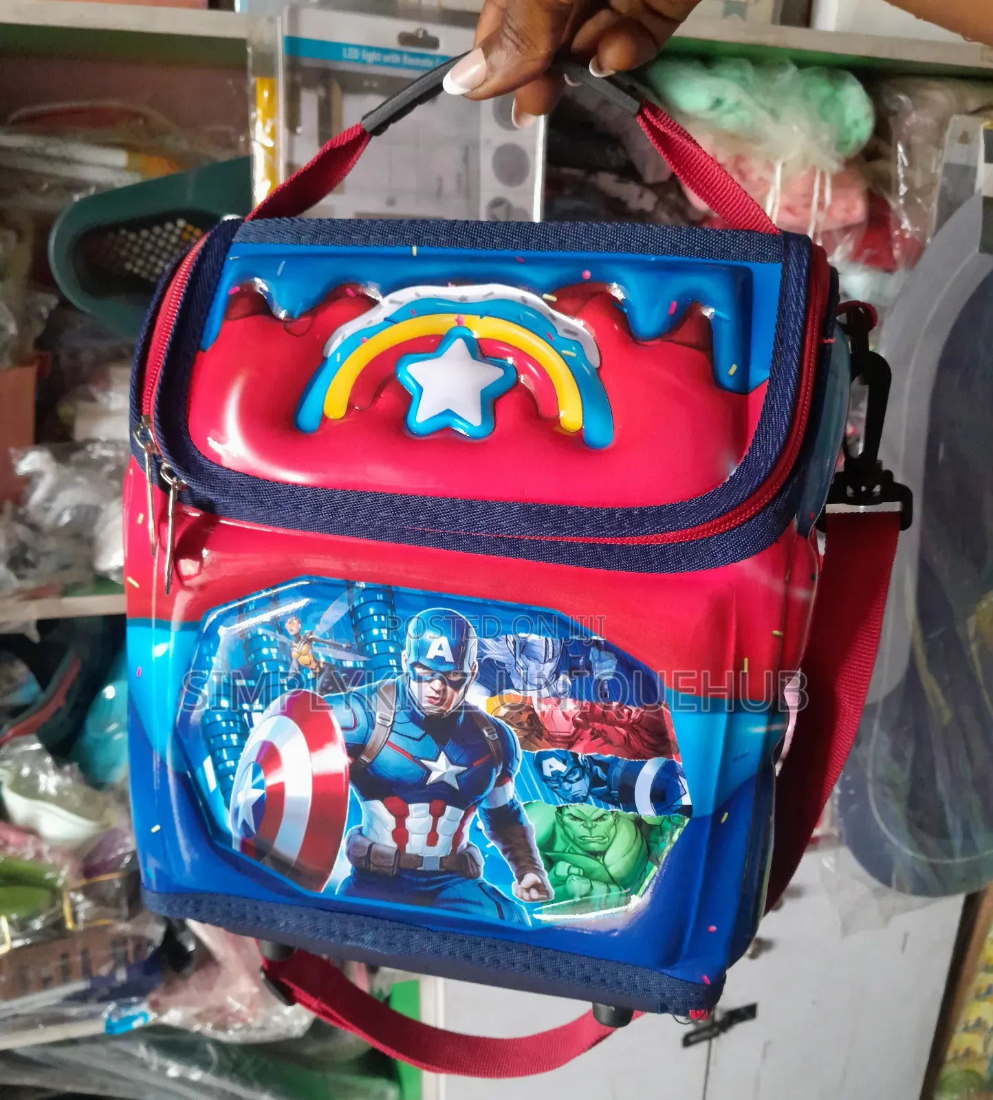 Captain America Cartoon Character Insulated Lunch Bag