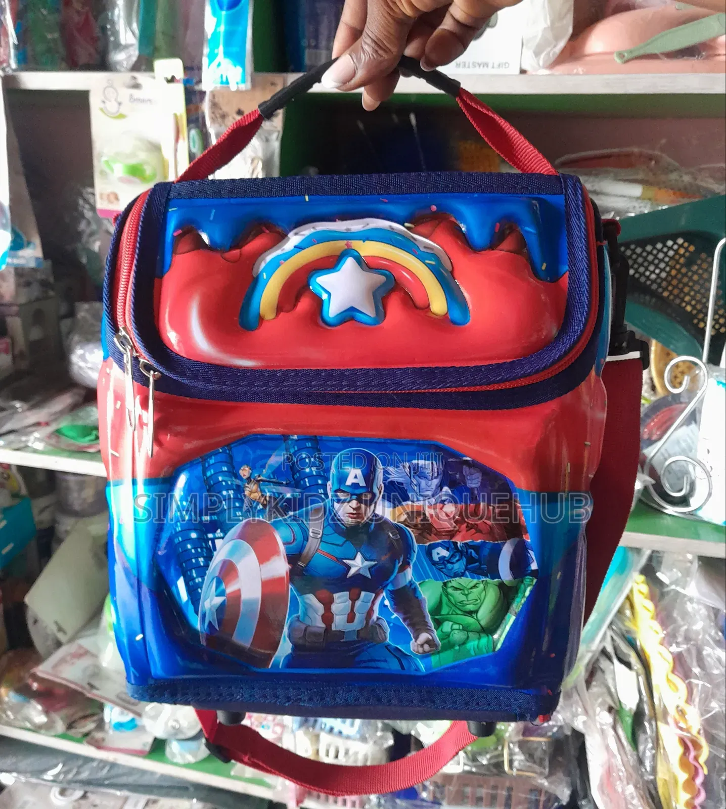Captain America Cartoon Character Insulated Lunch Bag