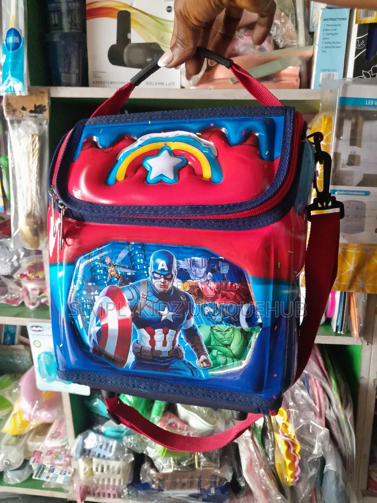 Captain America Cartoon Character Insulated Lunch Bag