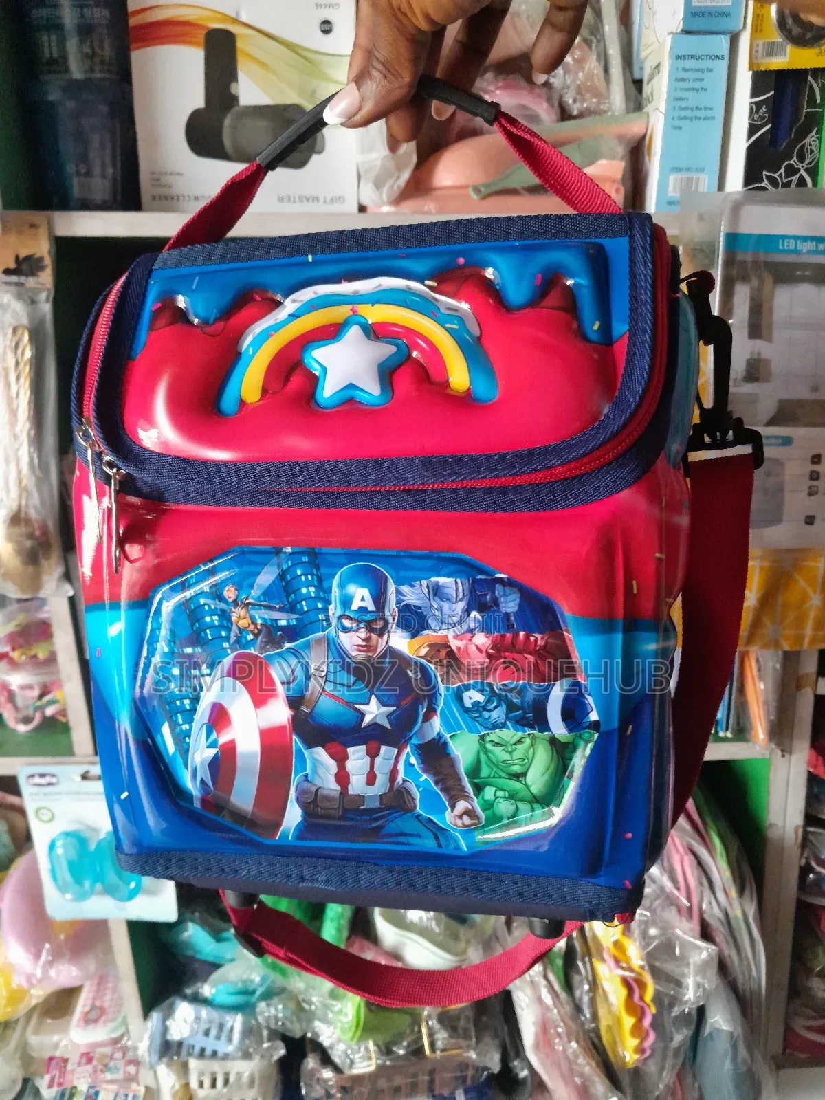 Captain America Cartoon Character Insulated Lunch Bag
