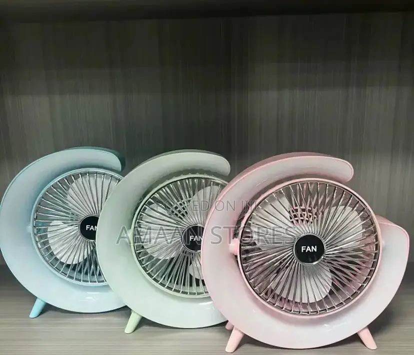 Portable Colourful Desktop Fan With Led Light