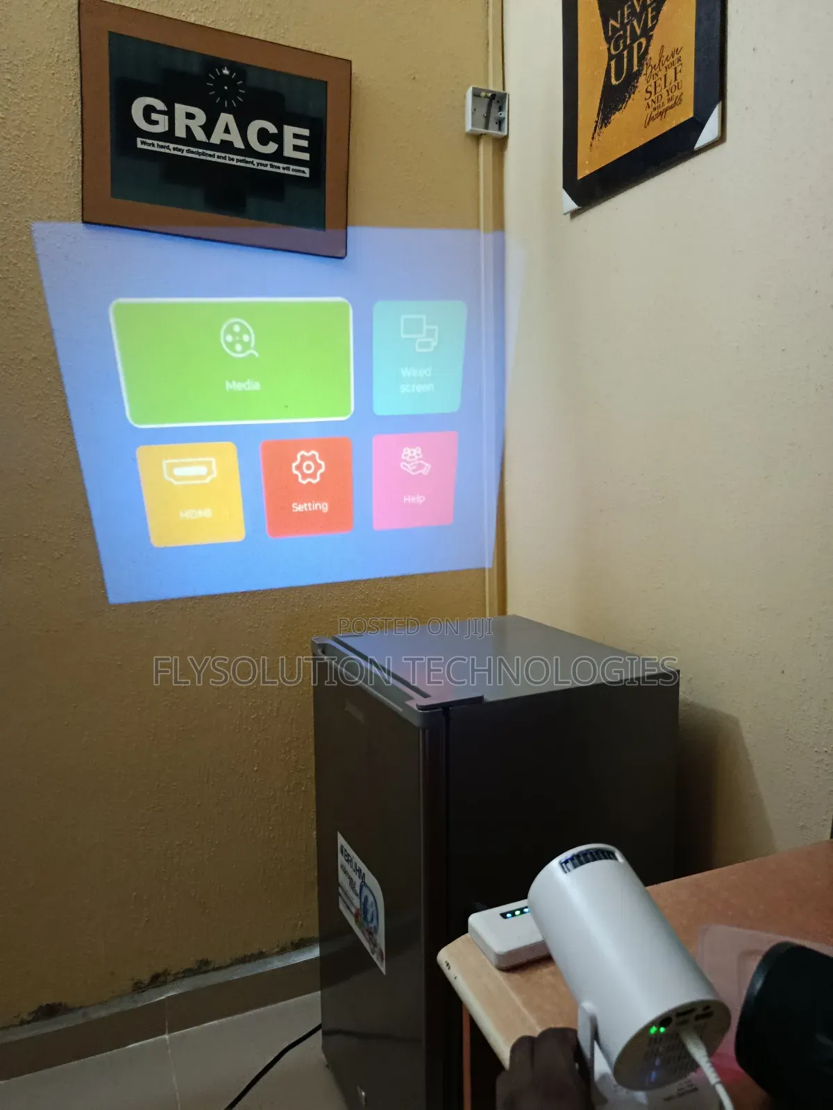 Hy300 Pro Mini Projector (Works With Power Bank)