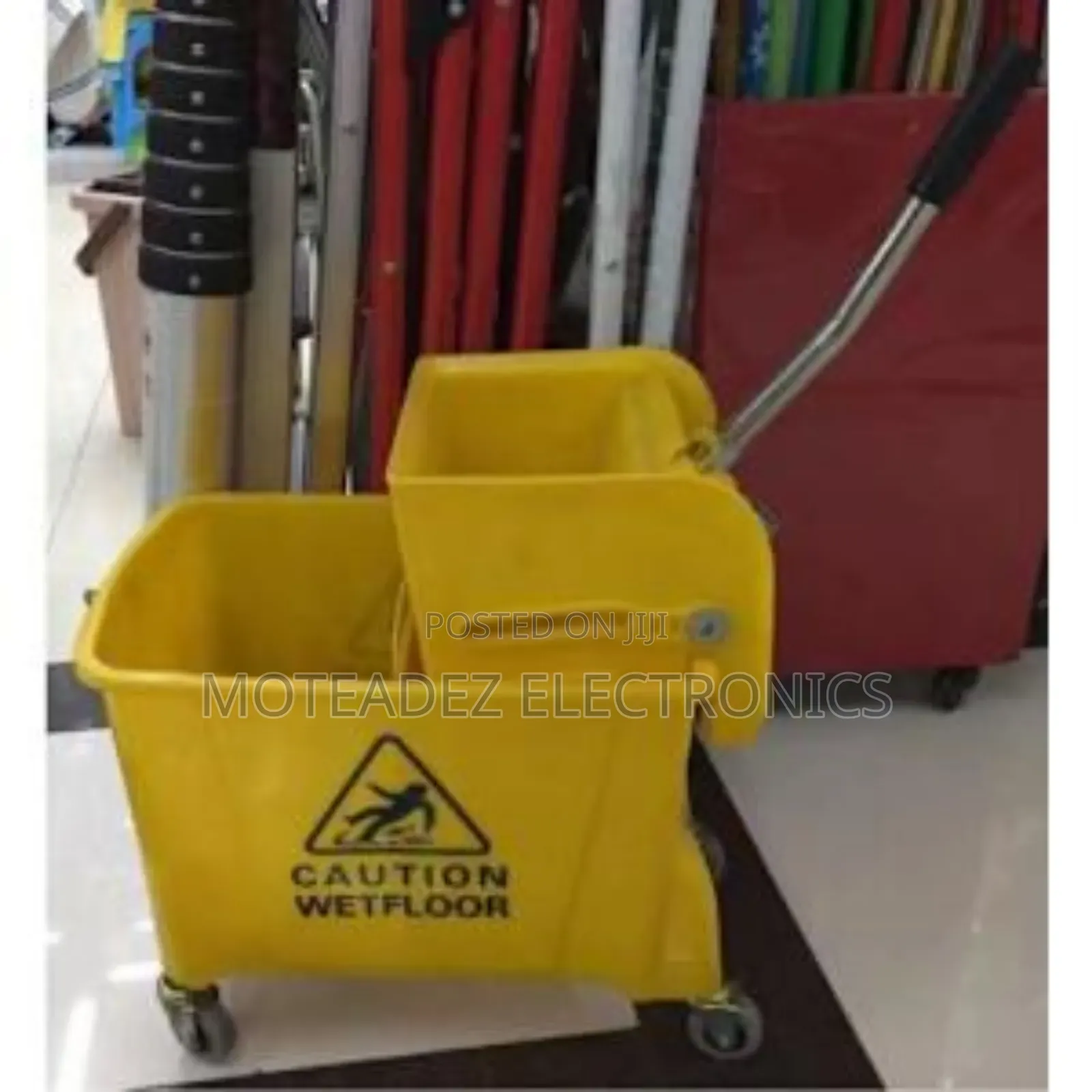 20ltr Wet Floor Caution Mop Bucket With Wringer Cleaning Set