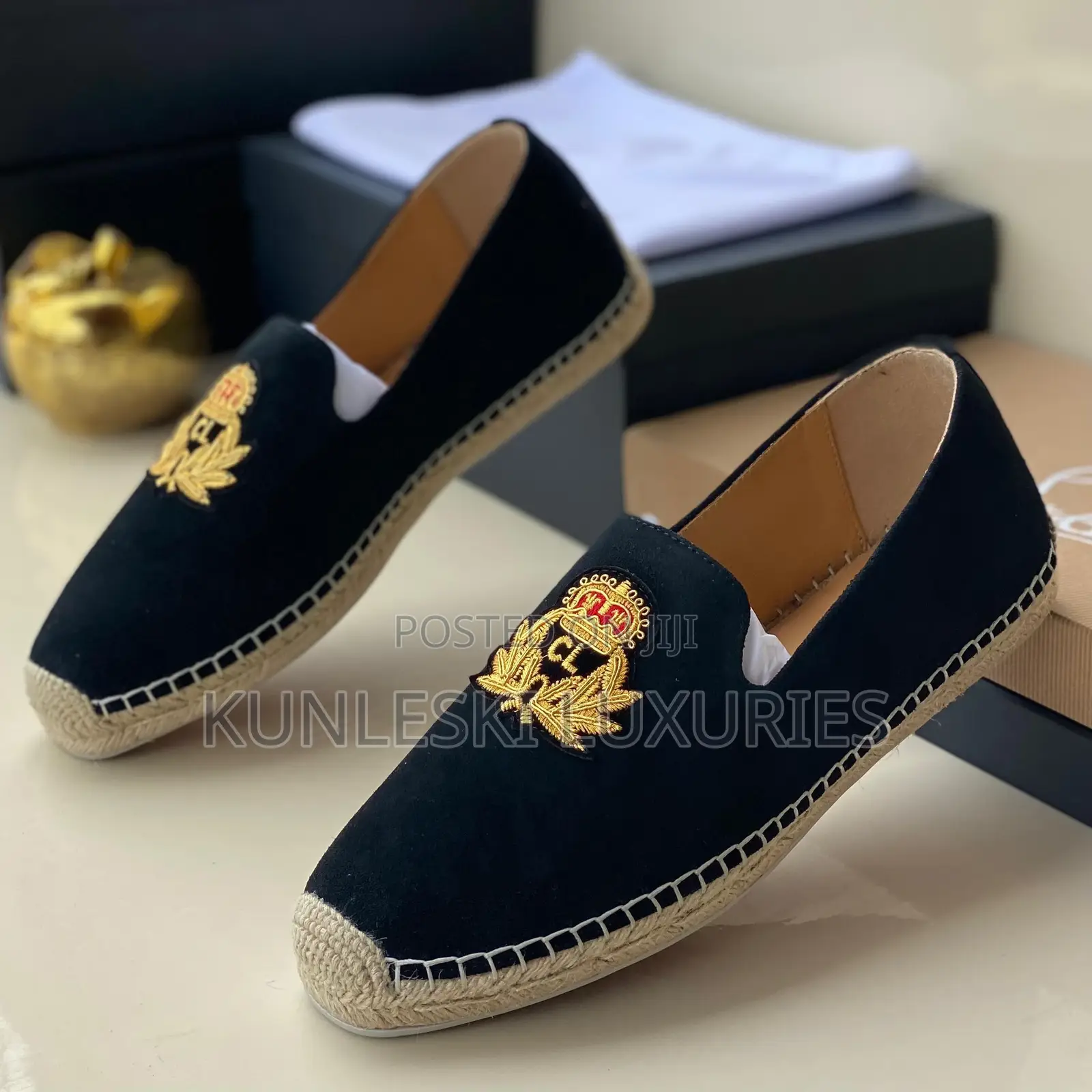 Original Christian Louboutin Espadrilles Black Shoe