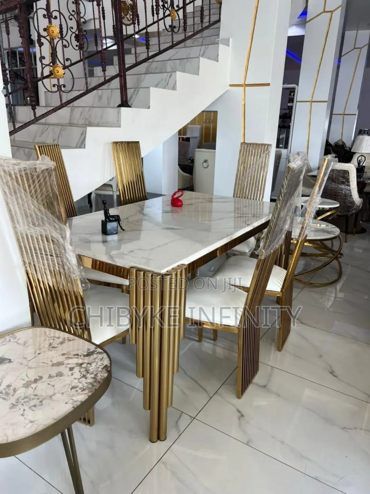 Brand New and Imported Quality Marble Dining Table by 6 