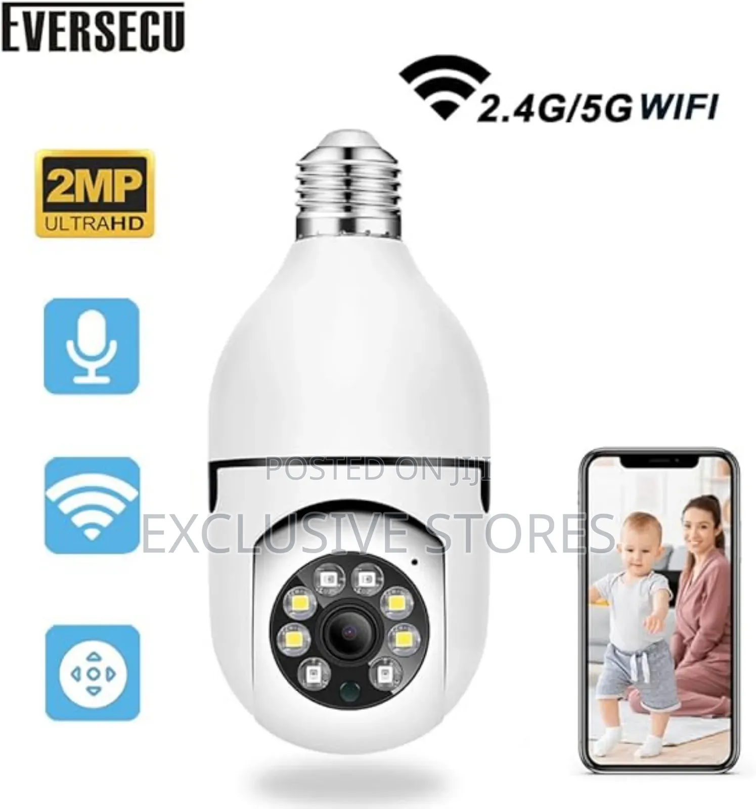 Wireless Light-Bulb Security Camera,
