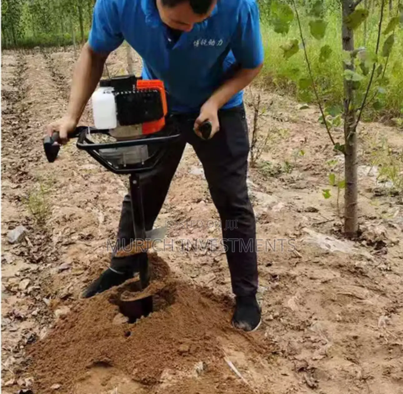 Powerful 8-Inch Earth Auger Machine With Auger Bit