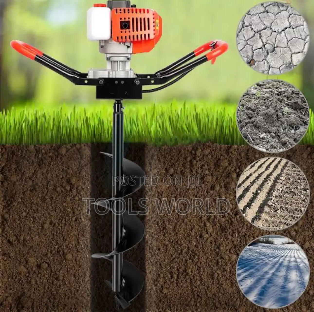 Rugged 8-Inch Earth Auger Machine – Dig Like a Pro!