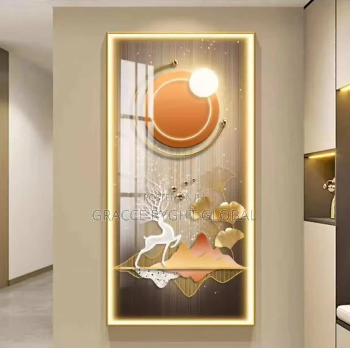 Led Crystal Porcelain Home Decor With Remote and Switch