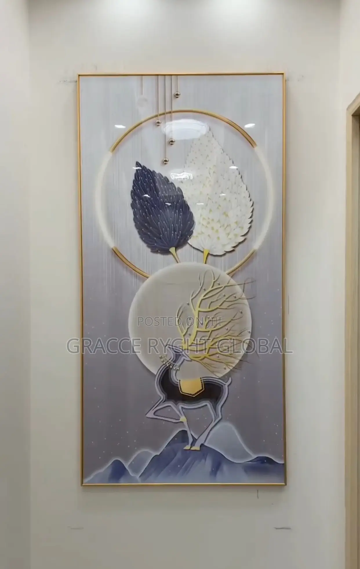 Led Crystal Porcelain Home Decor With Remote and Switch