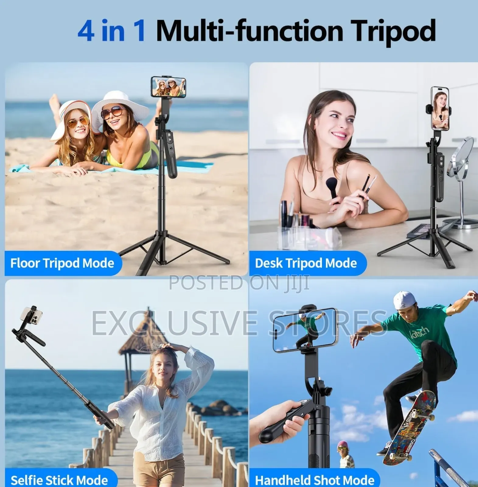 Auto Face Tracking Tripod 360° Rotation With Stand