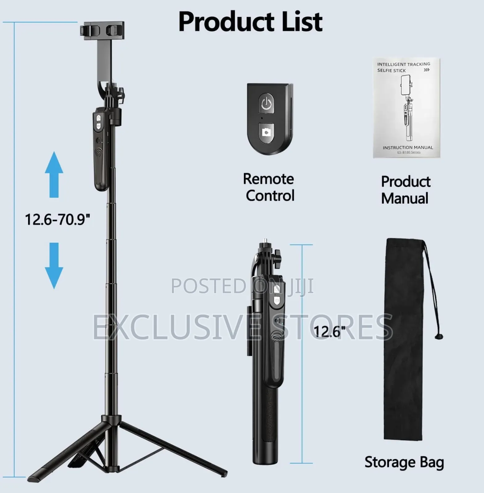 Auto Face Tracking Tripod 360° Rotation With Stand