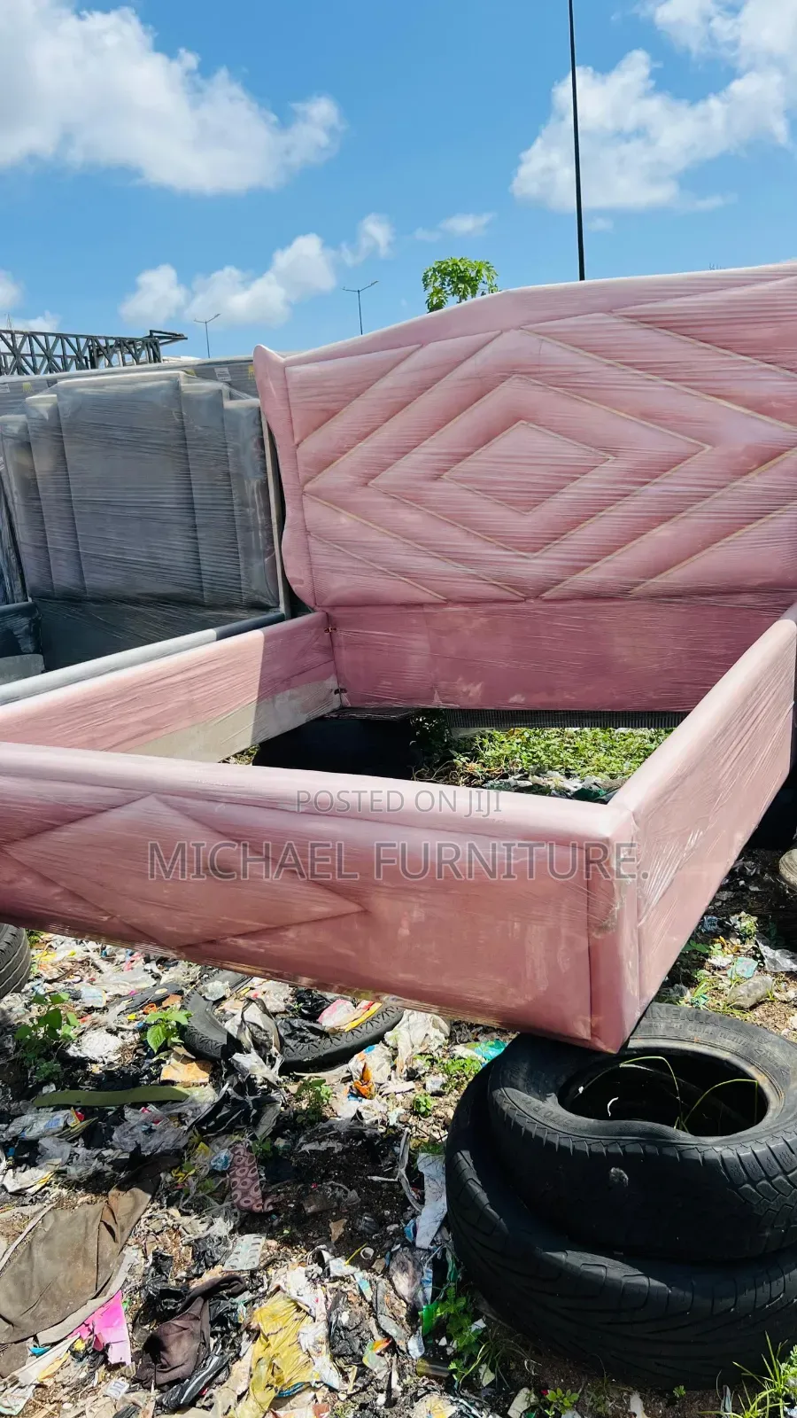 Pink 6 by 6 Bedframe