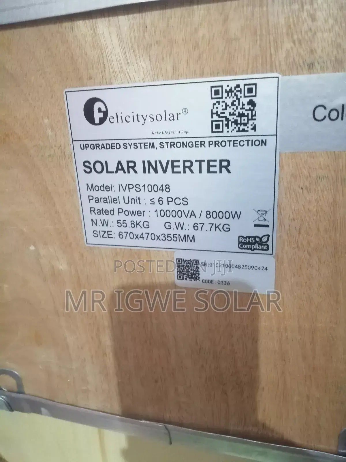 Felicity 10kva Inverter Ivps 48v