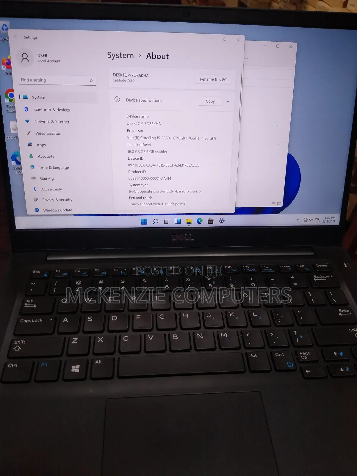 Laptop Dell Latitude 7390 16GB Intel Core i5 SSD 256GB