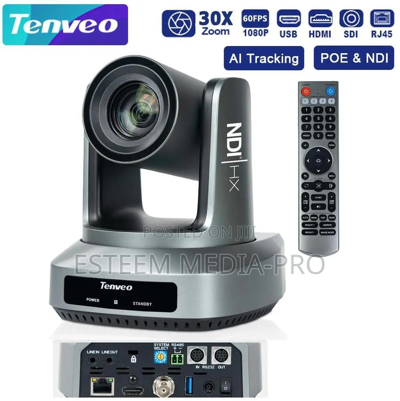 Tenveo Uv630a- Ndihx Ai Auto Tracking Ndi PTZ Conference Camera