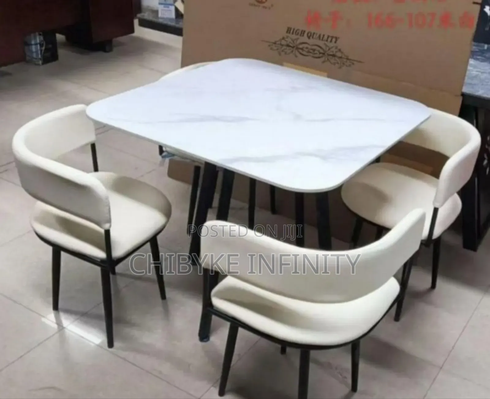 Quality Contemporary 4seater Marble Top Dining Set