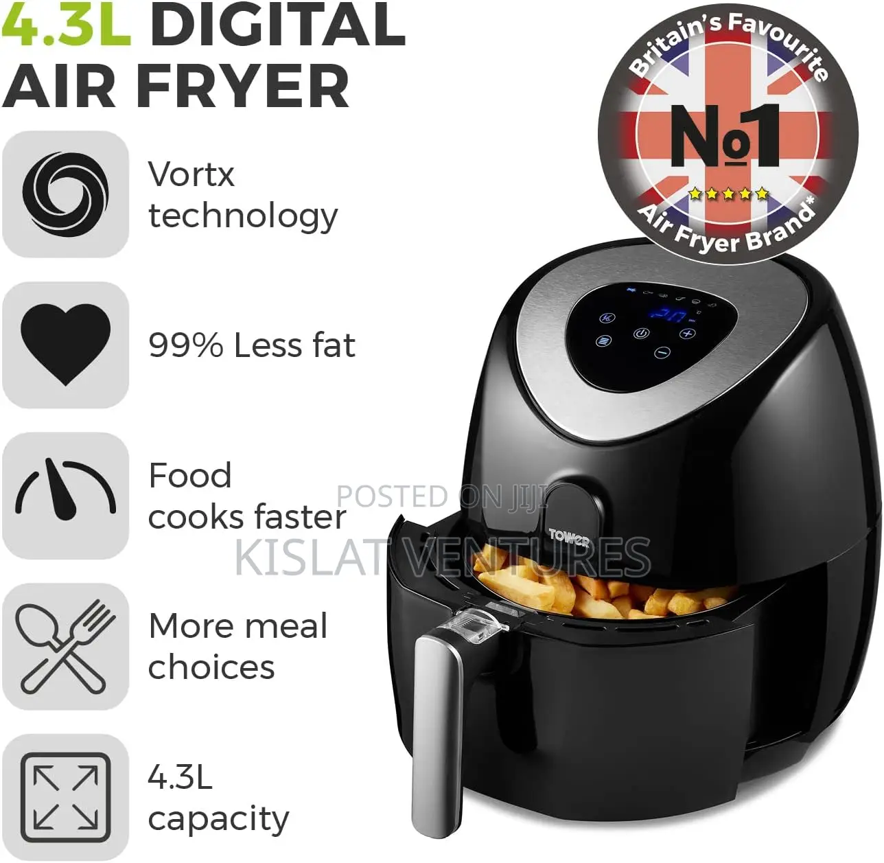 Tower Vortx 4.3 L Digital Air Fryer