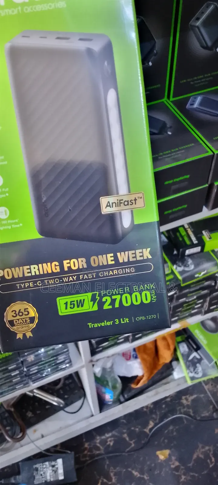 27000arms Oraimo Power Bank