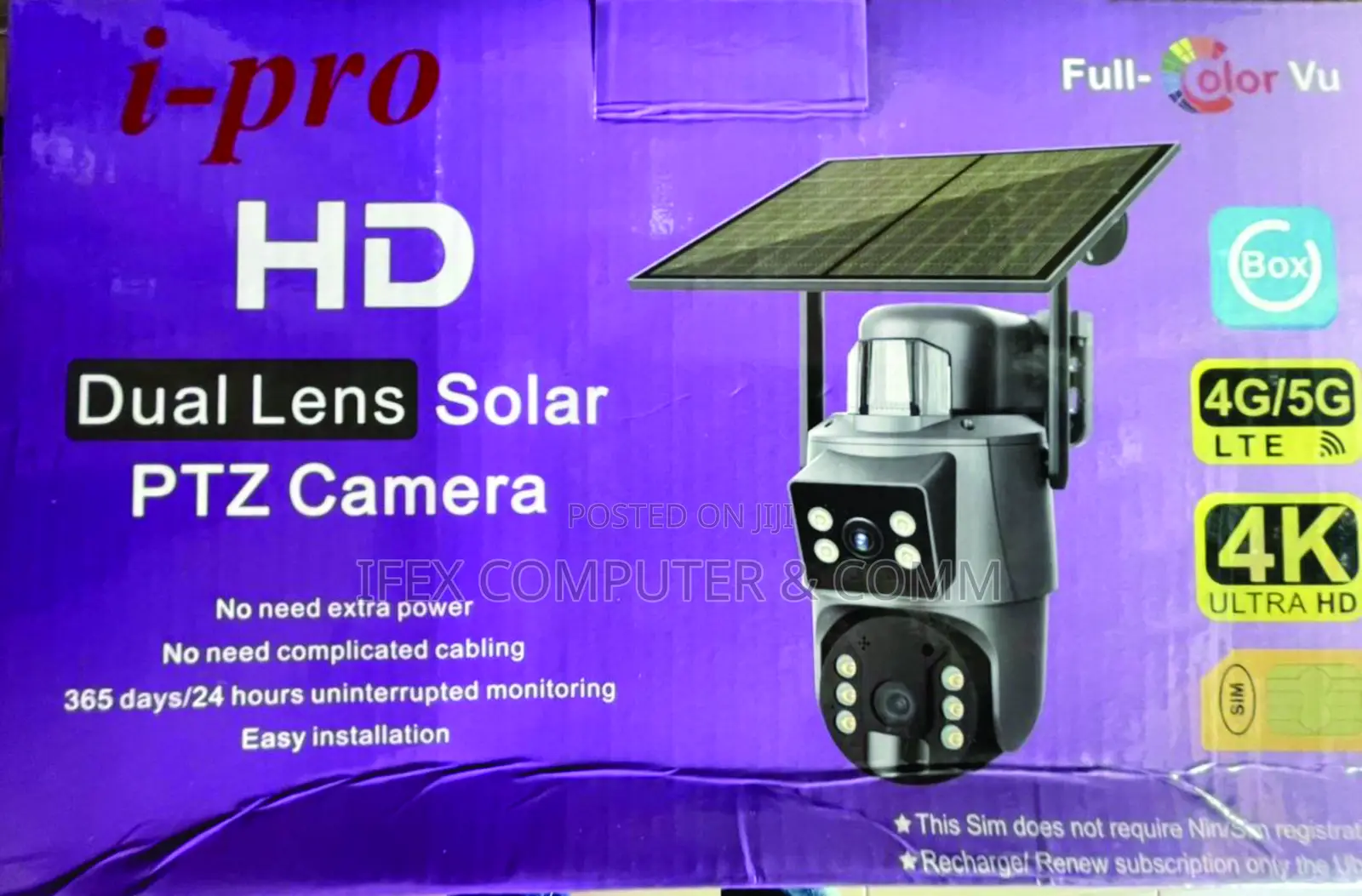 Ubox 4g Dual Lens Solar Camera