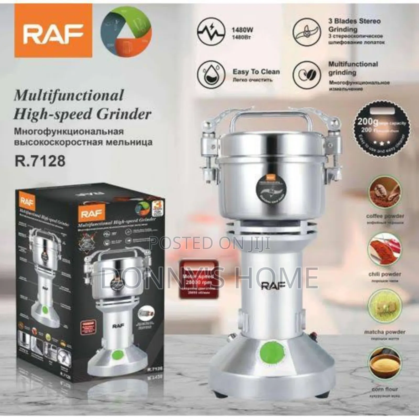 Raf R.7128 Multifunctional High-Speed Grinder