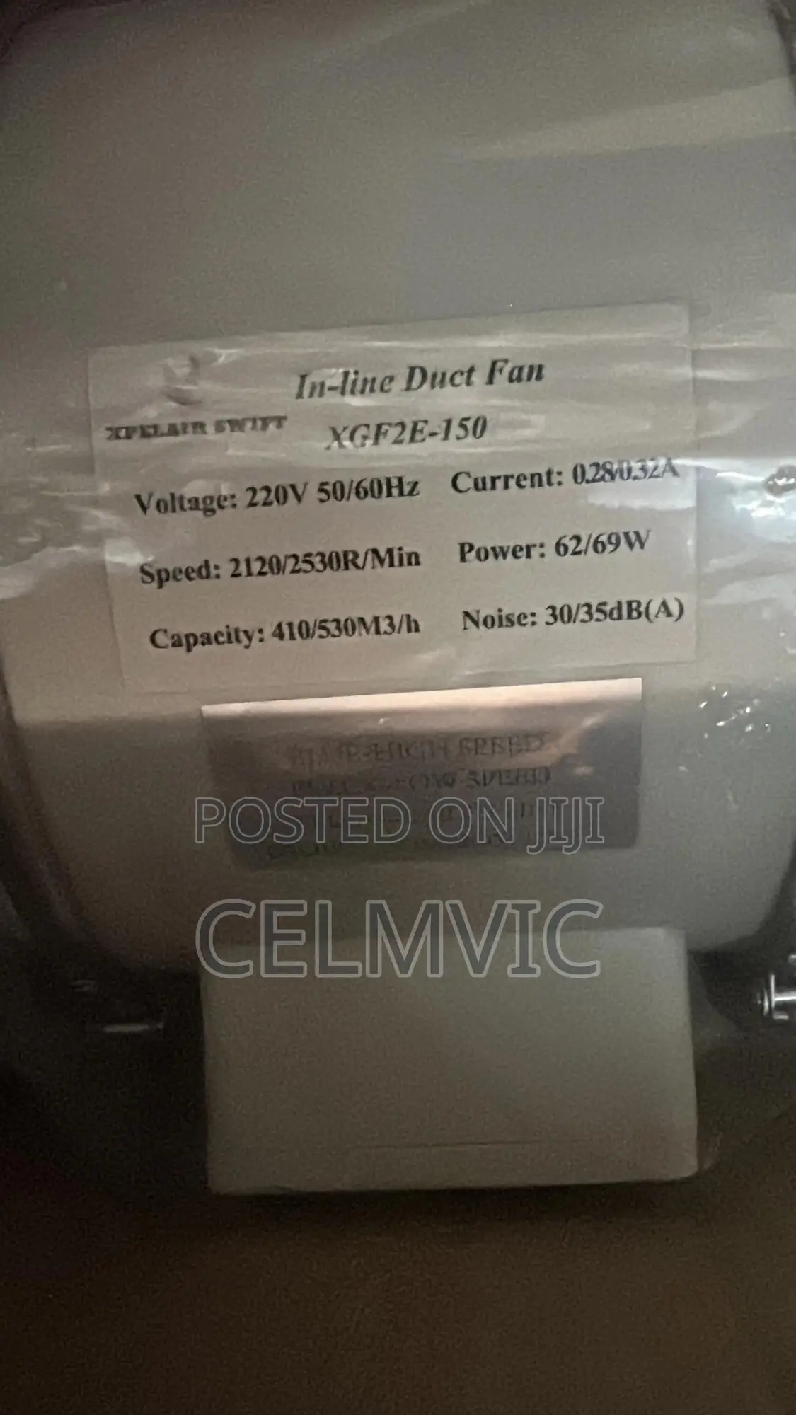 Inline Duct Fan 6inches 150mm
