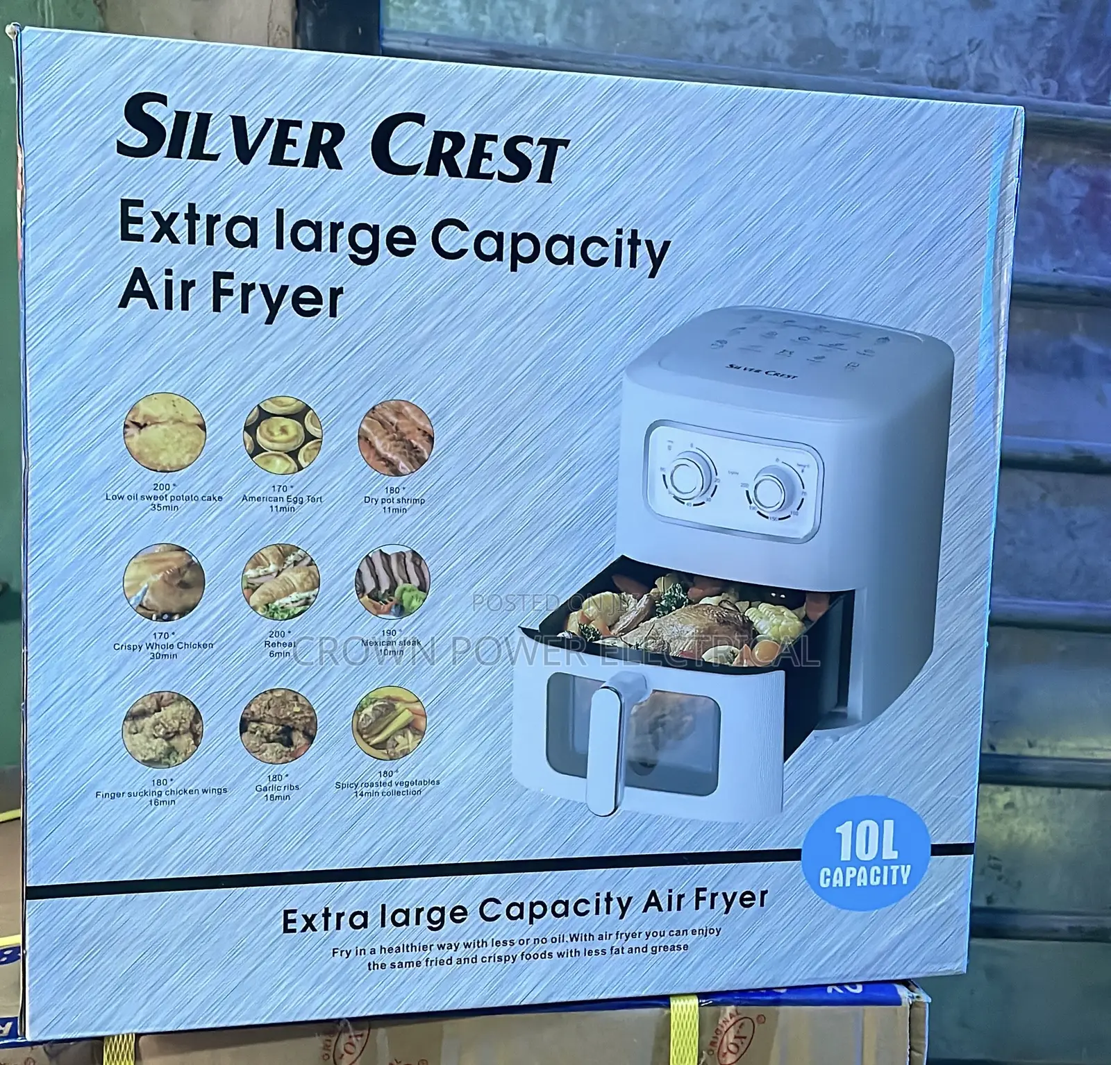 Silver Crest 10l Air Fryer Extra Capacity