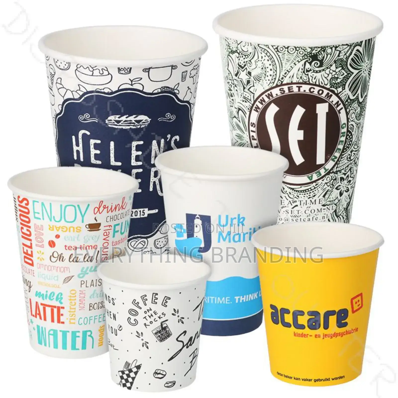 Birthday Party Branded Paper Cups 12oz Custom Printed Cups