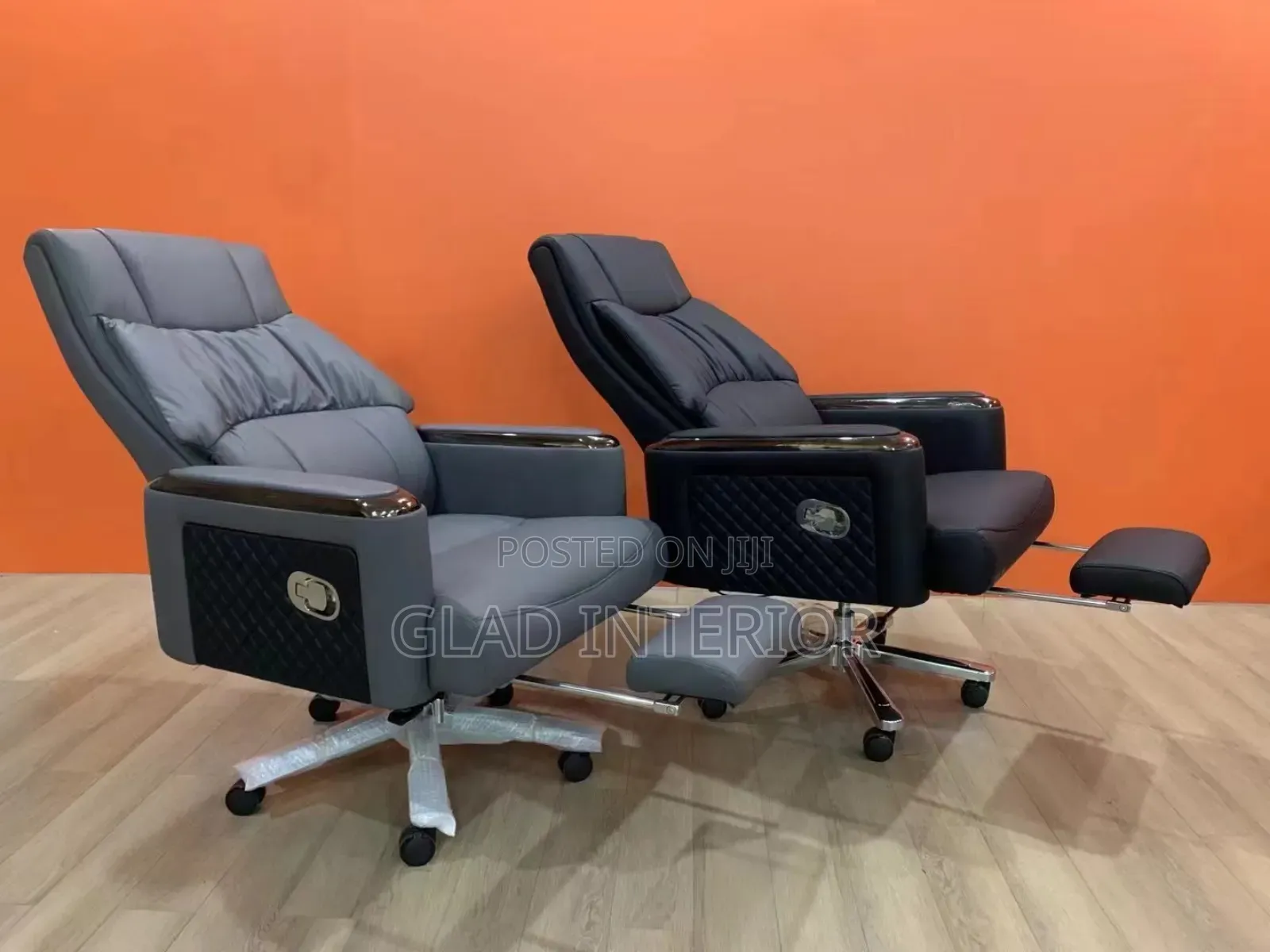 Reclining Executive Chair With Foot Stool