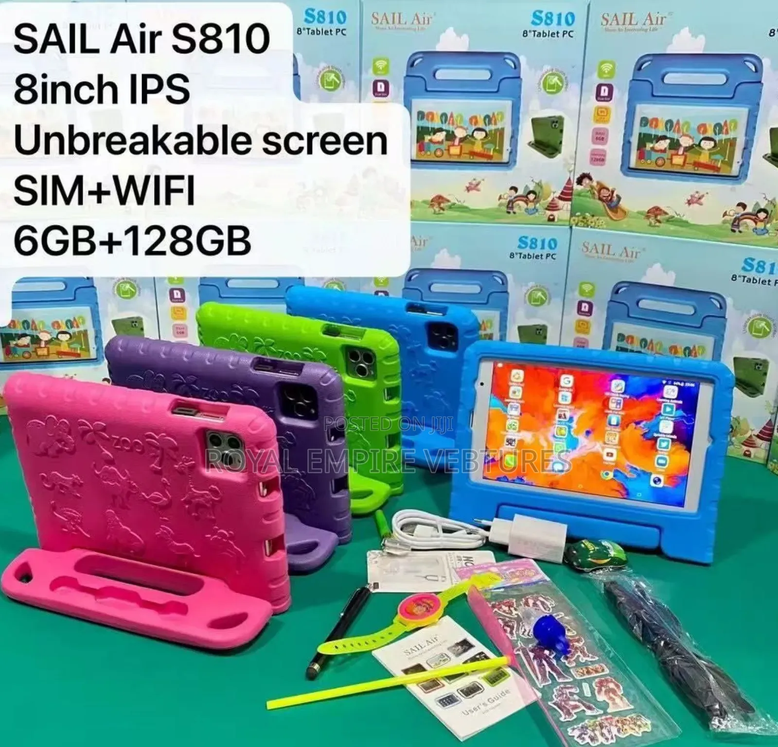 8" Sailair S810 Kids Tab
Unbreakable Screen