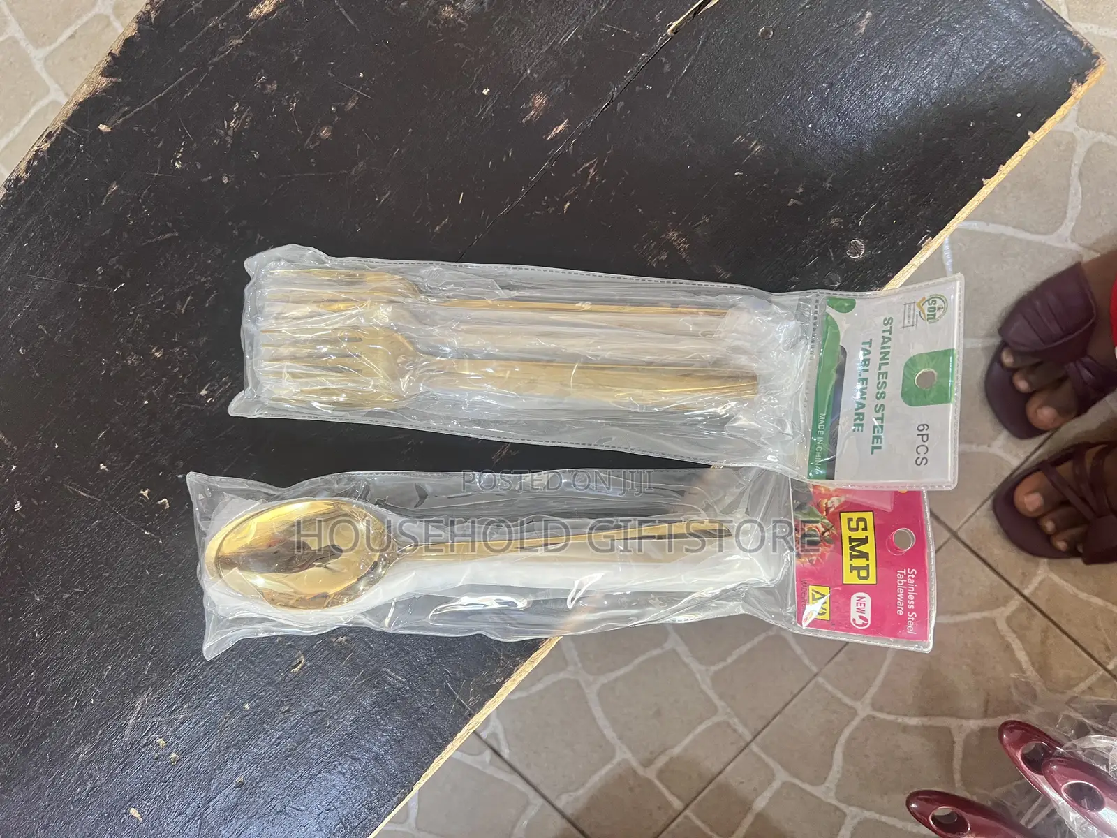Golden Polished Cutlery (A Dozen)Spoon Fork