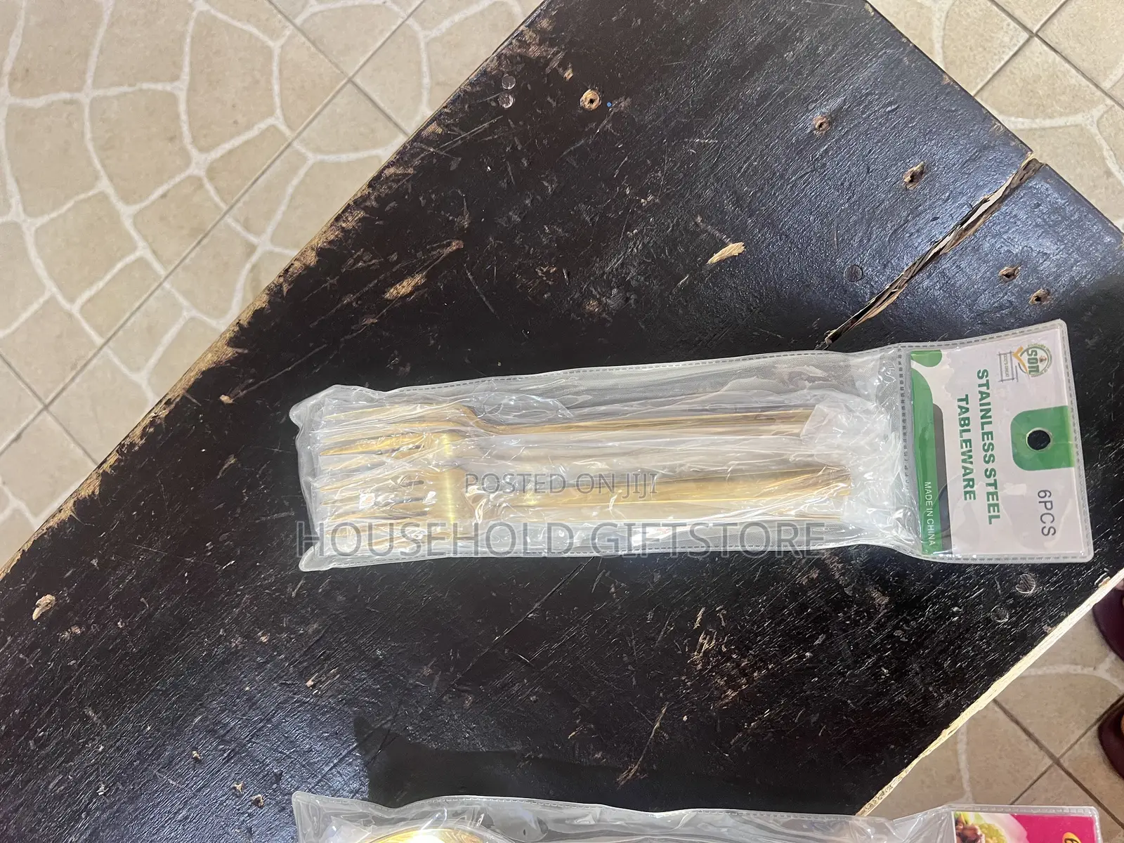 Golden Polished Cutlery (A Dozen)Spoon Fork