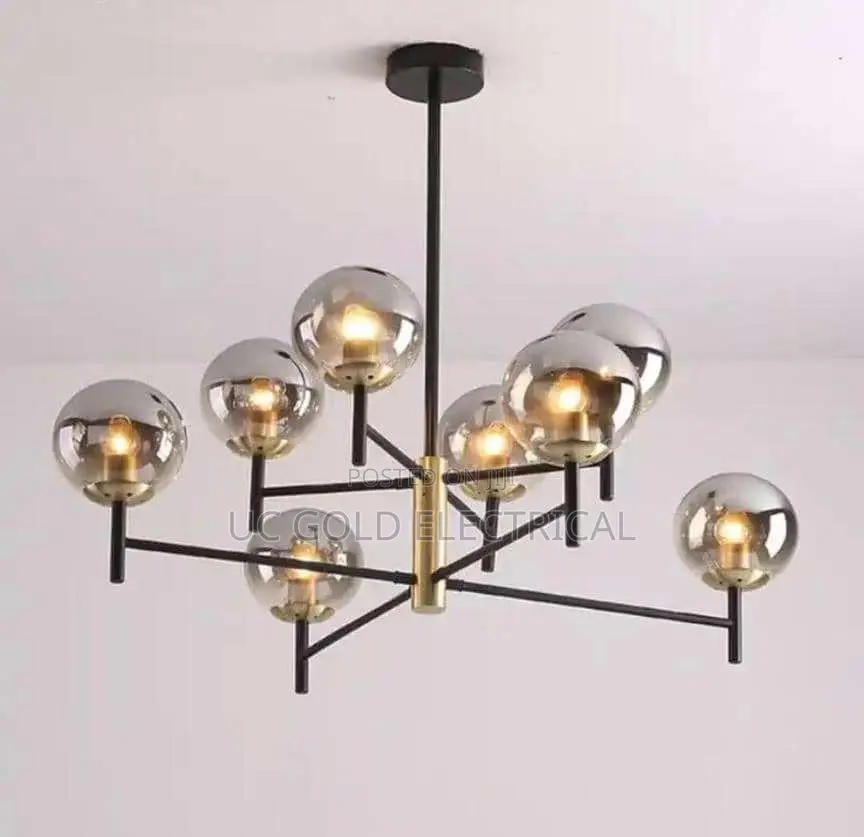 Nordic Industrial Black Chandelier Led