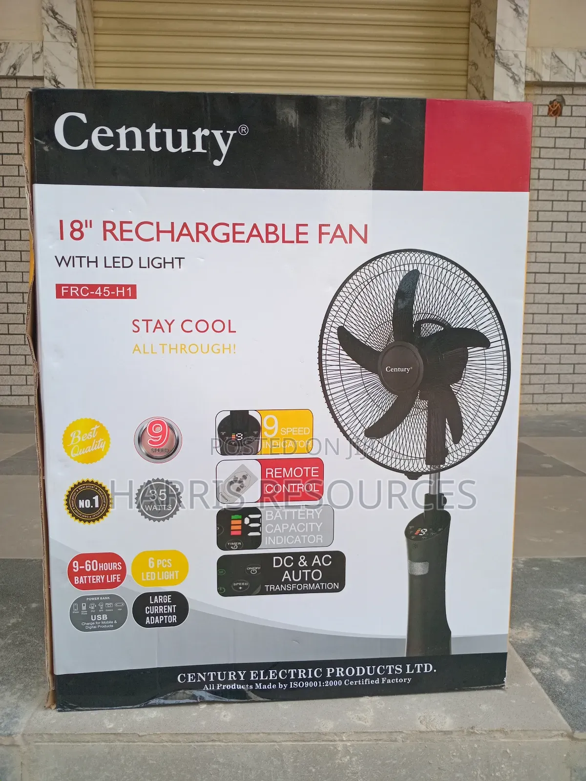 Century Rechargeable Fan 55 Hours Duration - Frc- 45-h1